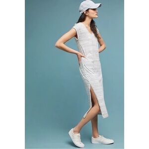 Anthropologie Cloth & Stone Riley Maxi Dress Striped Tee Shirt Dress Size Medium